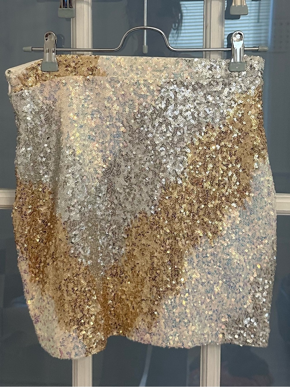 12TH TRIBE Women’s Metallic Sequin Mini Skirt Size S